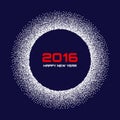 Blue - White New Year 2016 Snow Flake Background Royalty Free Stock Photo