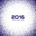 Blue - White New Year 2016 Snow Flake Background Royalty Free Stock Photo