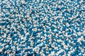 Blue and white pills closeup Royalty Free Stock Photo