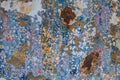 Blue,white and pink metal background,Rusty metal background Royalty Free Stock Photo