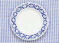 Blue and white plate pineapple pattern traditional style