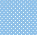 Blue with white polka dots