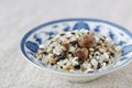 The blue and white porcelain plate with all kinds of grain