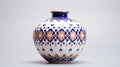 Blue And White Porcelain Vase With Colored Diamonds
