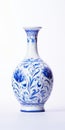 Blue And White Qajar Style Vase Meticulous Detail And Timeless Artistry