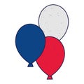 Blue white and red balloons vector design Royalty Free Stock Photo