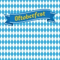 Blue and white rhombus seamless pattern. Germany beer festival. Royalty Free Stock Photo