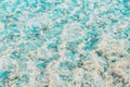 Blue white ripped water surface with waves and nice sun sparkles over the reefs Royalty Free Stock Photo