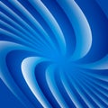 Blue and white rotating hypnosis spiral. Optical illusion. Hypnotic psychedelic vector illustration. Twirl abstract background. Royalty Free Stock Photo
