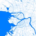 Blue white Saint-Petersburg map background. Air city terrain panorama. Simple creative town backdrop