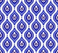 Blue and white seamless pattern vector Royalty Free Stock Photo