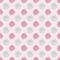 Vector scrunchies pink and white pastel pattern background, scrunchy, hair tie Royalty Free Stock Photo