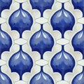Italian tile pattern vector seamless, Portuguese azulejo or mosaic kitchen wall, print, web background