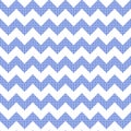 Blue and white seamless zigzag vector pattern. Chevron zigzag pattern with blue lines from dots. Retro marine background Royalty Free Stock Photo