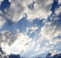 Sky with clouds and beautiful light atmosphere