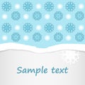 Blue and white snowflakes seamless pattern christmas postcard invitation Royalty Free Stock Photo