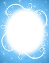 Blue White Sparkles Frame Royalty Free Stock Photo