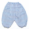 Blue and white squares pattern baby pants Royalty Free Stock Photo