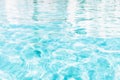 Blue white swimming pool ripped water surface with waves and nice sun sparkles Royalty Free Stock Photo