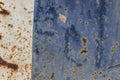 Blue and white texture background of rusty metal Royalty Free Stock Photo