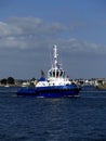 Tug boat in operations Royalty Free Stock Photo