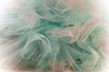 Blue and white tulle background