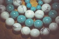 Blue and White Turquoise Beads Retro