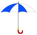 Blue and white umbrella Royalty Free Stock Photo