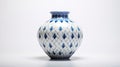 Geometric Blue And White Vase Inspired By Lois Greenfield And Fernando Amorsolo