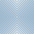 Blue and white vector halftone geometric seamless pattern with cross grid