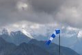 Blue-white windsock Royalty Free Stock Photo