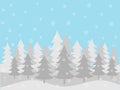 Blue and white winter forest background Royalty Free Stock Photo