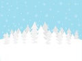 Blue and white winter forest background Royalty Free Stock Photo