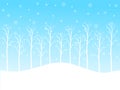 Blue and white winter forest background Royalty Free Stock Photo