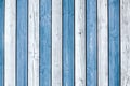 Blue, white wood planks background - wooden wall Royalty Free Stock Photo