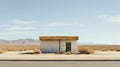 Vintage Minimalist Architecture In The Scorching Desert