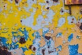 Blue,white and yellow metal background,Rusty metal background Royalty Free Stock Photo