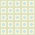 Blue, White and Yellow Polka Dot Square Abstract Design Tile Pat