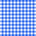 Blue white zig zag lines gingham cloth, tablecloth, background, wallpaper, fabric, texture pattern vector illustration Royalty Free Stock Photo