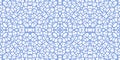 Blue wicker lace fabric background. Creative handmade textile backdrop. Seamless tatting textile texture