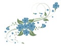 Blue wild flower and vines Royalty Free Stock Photo