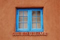 Blue Window in Adobe Royalty Free Stock Photo