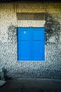 The blue window. Royalty Free Stock Photo