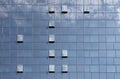 Blue window office building background in the city of Zagreb Royalty Free Stock Photo