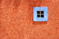 Blue window, orange wall - Tropical