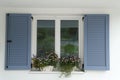 Blue window shutter Royalty Free Stock Photo