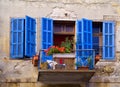 Blue windows Jaffa Israel