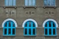 Blue windows. Royalty Free Stock Photo