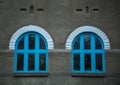 Blue windows. Royalty Free Stock Photo