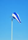 Blue windsock. Royalty Free Stock Photo